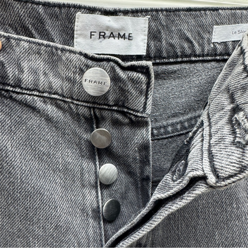 Frame Denim Charcoal Le Slouch Jeans - Picture 6 of 15